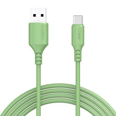 China Purple Soft Silicone 3A Fast Data Transfer Usb Type C Cable Usb C To Usb Data Cable For Phone Tablet Fast Charging Wire Rubber Type-C Cable for sale