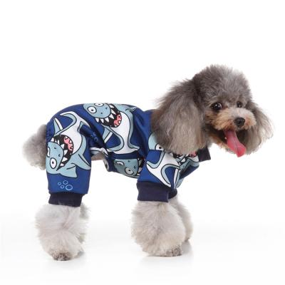 China Viable Hot Sale Amazon Dog Pajamas Pet Accessories Shark Design Import Dog Clothes China for sale