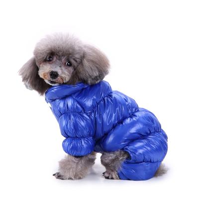 China Durable Dog Coat Winter Solid Color Breathable Warm Dog Clothes Four Leg Dog Overalls For Sale for sale