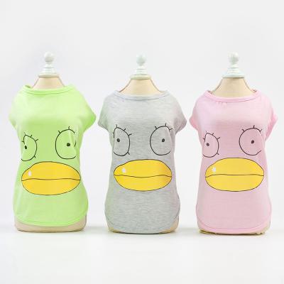 China Viable Duck Face Funny Shirt Large Size Dog Cooling Vest Dog Clothes Tee Clothes Summer for sale