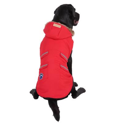 China Sustainable Waterproof Big Dog Clothes Big Dog Winter Clothes Reflective Dog Coat for sale