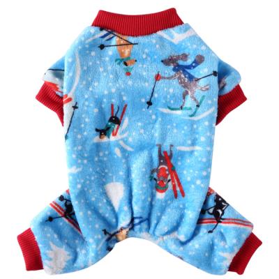 China Funny Cartoon Dog Clothes Pajamas For Sale Cotton Great Dog Winter Clothes Warm for sale