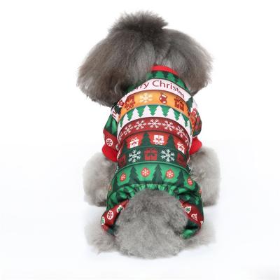 China Sustainable Merry Christmas Dog Clothes Pet Clothes Pet Pajamas Factory Wholesale Dog Pajamas Christmas for sale