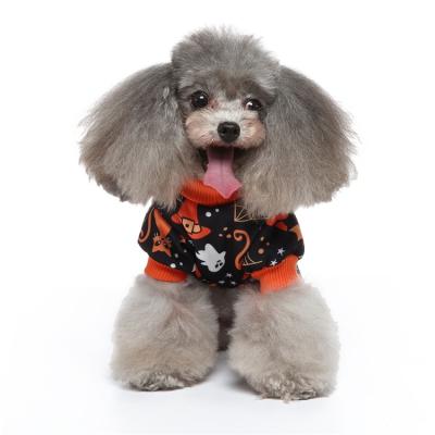 China Factory Wholesale Viable Pet Pajamas Dog Clothes For Holiday Cute Cats With Candy Halloween Dog Pajamas Custom for sale