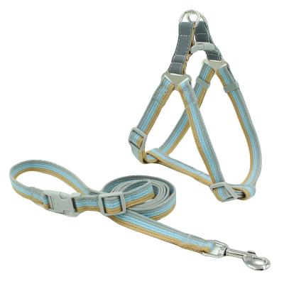 China Small and Medium DETACHED Adjustable Dog Harness and Leash Set Quick Release Plastic Buckle Reflective Dog Hanres Pet for sale