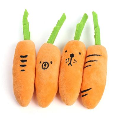 China Viable Hot Sale Dog Toys for Pet Orange Squeaky Carrot Doy Toy Plush Dog Bit and Chew Toy for Pet for sale