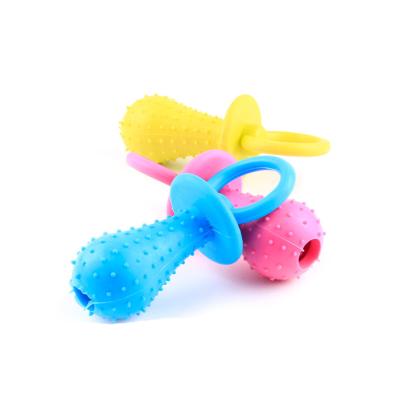 China Wholesale Price TPR Dog Chew Dog Viable Teething Toy Nipple Shape Durable Pet Molar Cleaning Toy for sale