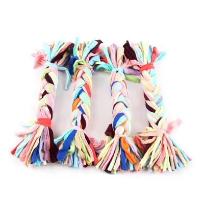 China Eco-Friendly Braided Pet Toy Colorful Sustainable Cotton Rope Puppy Toy For Chewing Pet Training Toy Wholesale for sale