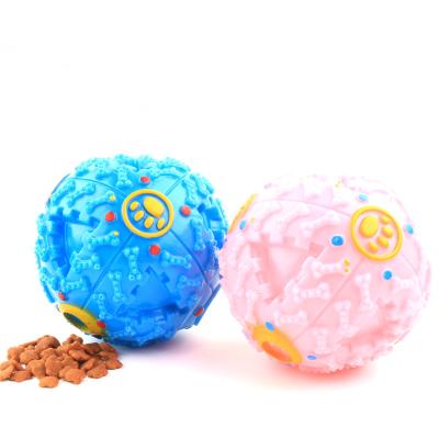 China Interesting Viable Dog Toy Leak Food Dog Toy Squeaky Ball For Pets Dog Treat Training Toys For Pets Cheap for sale