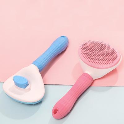 China Sustainable Self Cleaning Slicker Brush for Dogs and Cats Pet Grooming Tool Cat Massage Brush Wholesale for sale