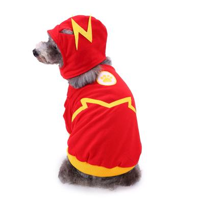 China Viable Funny Dog Clothes from Cat Apparel The Flash Dog Cosplay Holiday Dog Costume for sale