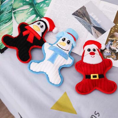 China Squeaky Dog Toy Lovely Christmas Theme Stuffed Toys Viable For Puppy Xmas Gift For Dog for sale