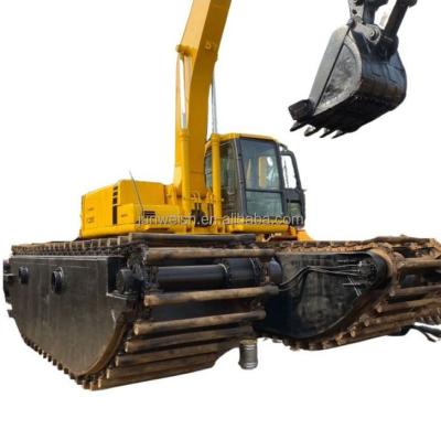 China New product Japan long boom amphibious excavator pontoon used amphibious digger PC200 PC60 with good price 1.2MÂ ³ for sale