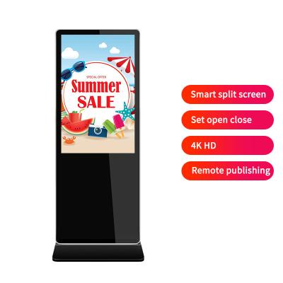 China Indoor Indoor VCR 43 49 55 65 Inch Android Wifi Floor Standing LCD Digital Signage Advertising Display for sale