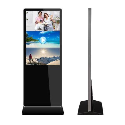 China Smart Split Screen 43-Inch Floor-standing USB Media Photo Player Audio Video Advertising Sign Display for sale