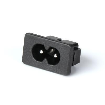 China Good quality commercial electricalmale C8 small industrial power plug 2 pin IEC c8 power connector LZ-8-6S1 for sale