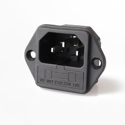 China High Quality Easy Installation LZ-14-F1-4P AC Inlet 4pin Power Plug Socket With Fuse for sale