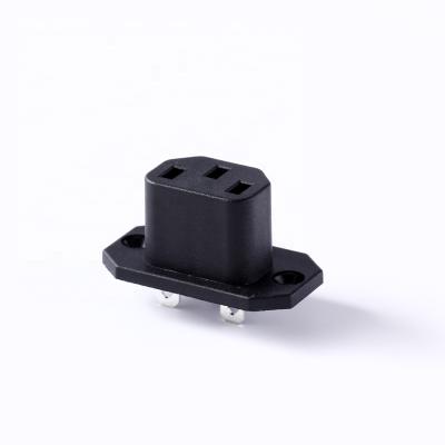 China Safty AC Power Socket 3pin C14 female industria female lsocket for sale