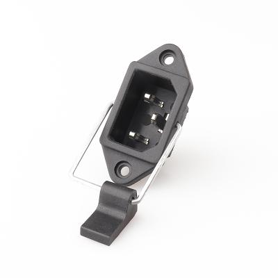 China LZ-14-1-06 Residential / General Purpose IEC 60320 C14 Inlet Panel Mount Snap-in Vision PCB Mount AC Power Outlet for sale