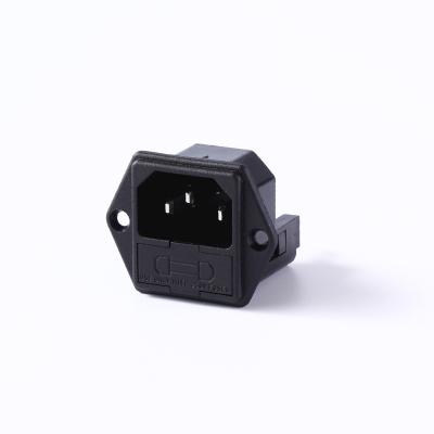 China Medical Devices LZ-14-F7 Double Fuse Power Plug Extension Plug Outlet Connection Easy Screw Electrical Fuse Double Installation Black 10A for sale