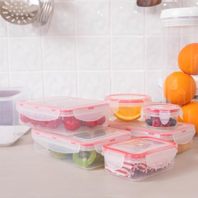 China Freshness Preservation 8pcs Food Storage Set Box Plastic Box Sealed Box for sale