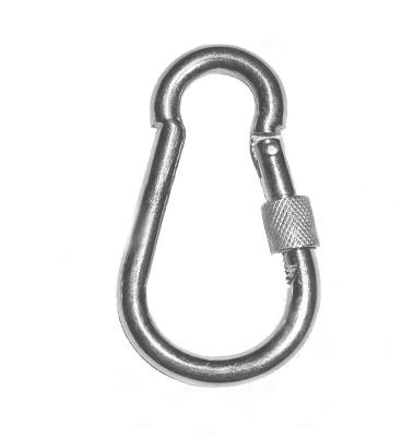 China Boat 304 Stainless Steel Spring Clip Hook Screw Door Key Chain Buckle With Screw Door Lock for sale