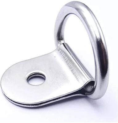 China Trailers Marine Boat Stainless Steel D-Ring Eye Ring Deck Folding Loop Eye Plate Hardware 1/8