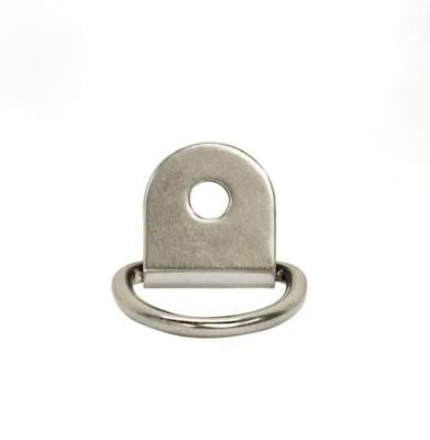 China 1/8 Inch Pinhole Stainless Steel Deck Folding Ring Plate D-Clip Trim Marine Boat Ring for sale