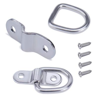 China Widely Heavy Duty Tie Strap With Heavy Duty Backing Stainless Steel Anchor D-Ring Bracket for sale