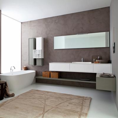 China Custom Modern Style Double Vanity Modern Bathroom Cabinet With Sink for sale