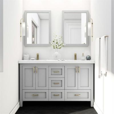 China China Wholesale Modern Bathroom Brown Single Vanity Basin Unit With Cabinets for sale