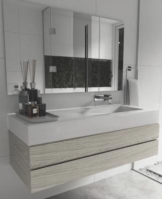 China Modern Design Modern Hotel Bathroom Hanging Vanity With Bathroom Vanity Furniture for sale