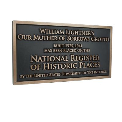 China Europe Wholesale Customized 3d Engraving Aluminum Memorial Plaques for Historic & Memorial Markers for sale