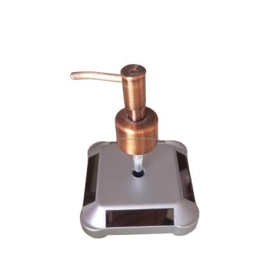 China Sustainable Liquid Soap Foamer Pump Glass Bottle Metal Stainless Steel Hand Pump Dispenser for sale