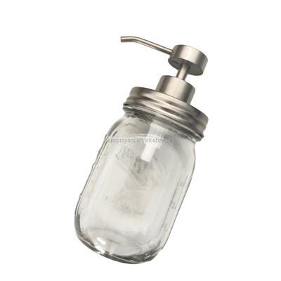 China Double Soap Dispenser Wholesale 304 Metal Lotion Foam Pump Dispenser With Bottle for sale