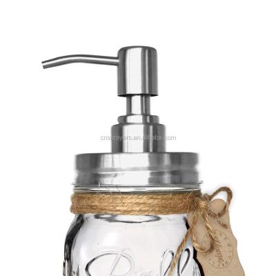 China Non Spill 304 Stainless Steel Soap and Liquid Dispenser Brushed SS Hand Squeezing Liquid Dispenser Lotion Pump for sale