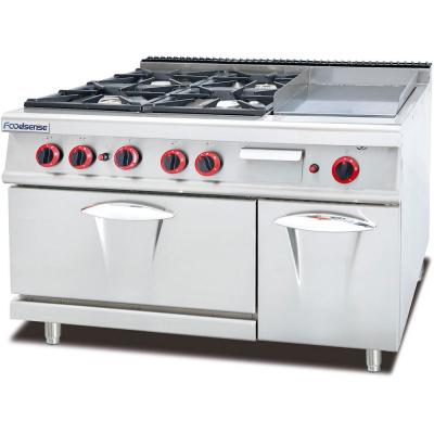 Chine Smoothtop Double Oven Gas Ranges With 4 Burners Factory Sale Bakery Gas Cooker Gas Stove With Oven à vendre