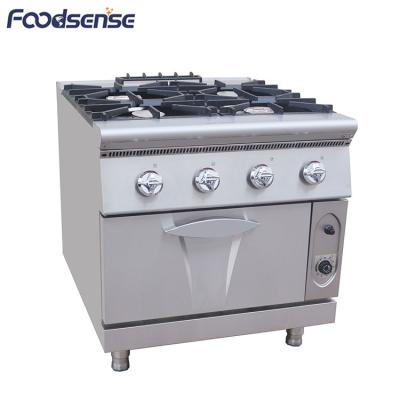 Cina Commercial Restaurnts CE Certificate Stainless Steel Gas Cooking Range With 4 Burners With Oven in vendita