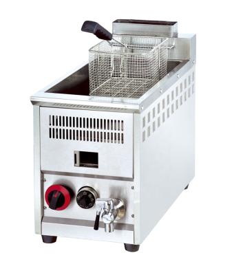 Chine Commercial Rising Deep Fryer 8L Chips Fast Temperature Fryer Gas Single Tank Deep Fryer à vendre