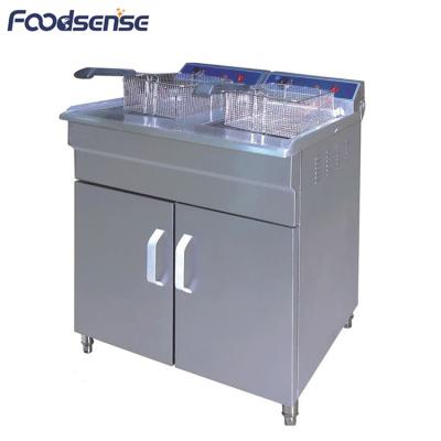 China Fast Temperature Factory Supply 2-Tank 2-Basket Electric Rising Fryer Hot Dog Fryer, Potato Chips Fryer, Corn Dog Fryer for sale