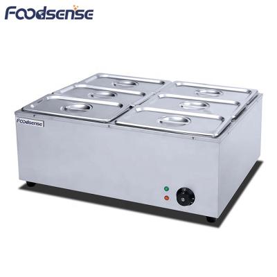 China Energy Saver Table Top Bain Marie Stainless Steel Commercial Electric Shake Hot Soup Food Warmer for sale