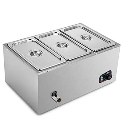 Chine Energy Saver Kitchen Commercial 6 Steel Buffet Bain Marie Station de Bain Marie Food Warmer Electric Stainless à vendre