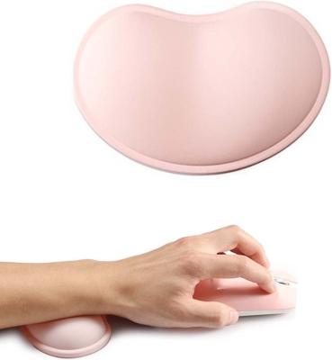 China HEATED Gel Wrist Rest Pad Ergonomic Custom Wrist Mouse Pad PU base Mousepad for Mouse and and Computer Keyboard Laptop for sale