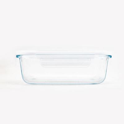 China New Vacuum Heatable Large Capacity Food Container With Plastic Lid Glass Insulated Lunch Box for sale