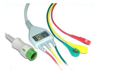 China Compatible Mindray 3 lead ECG cable with snap end , IEC for sale