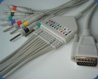 China Nihon Kohden 10 leads EKG cable with Din type end/Banana end ,IEC for sale