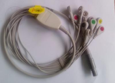 China Biomedical 10 lead Holter cable, snap end, IEC for sale