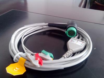 China  PHYSIOCONTROL 3 lead ecg cable, with clip end,IEC for sale