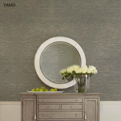 China CLASSIC Fabric Textured Plain Linen Wallpaper For Home Decoration for sale