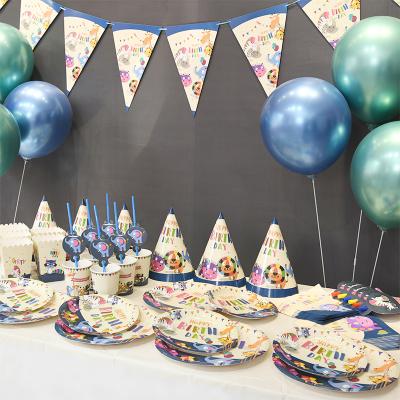 China Forest Boys Girls Birthday Party Decor Happy Birthday Baby Shower Party Decorations Set for sale